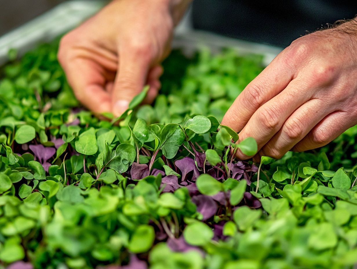 How do I know when my microgreens are ready to harvest?