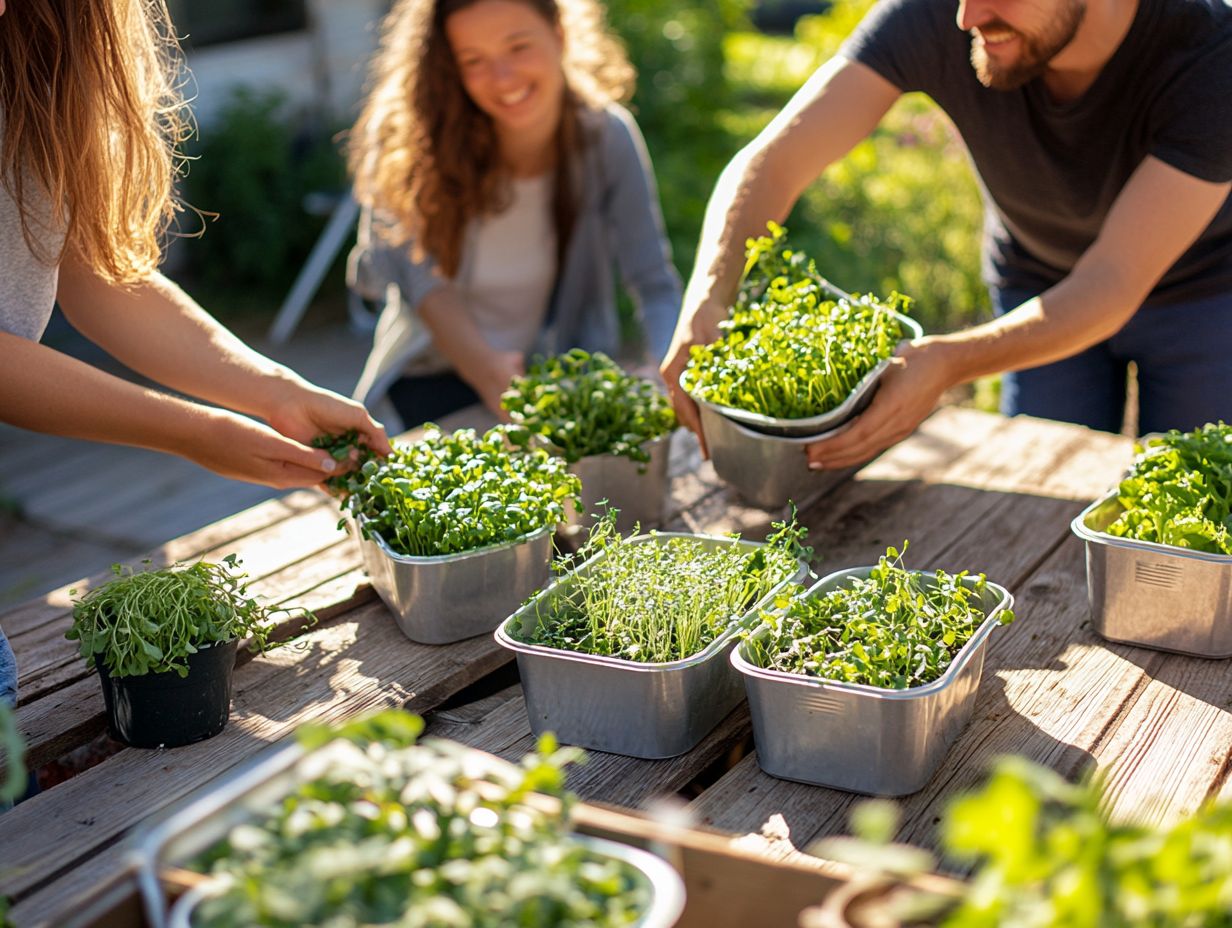 How to Share Microgreens with Friends