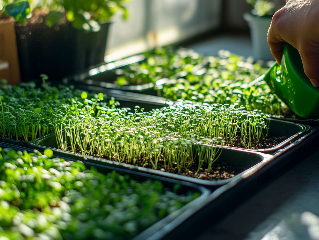 Illustration of Key Takeaways for Growing Microgreens