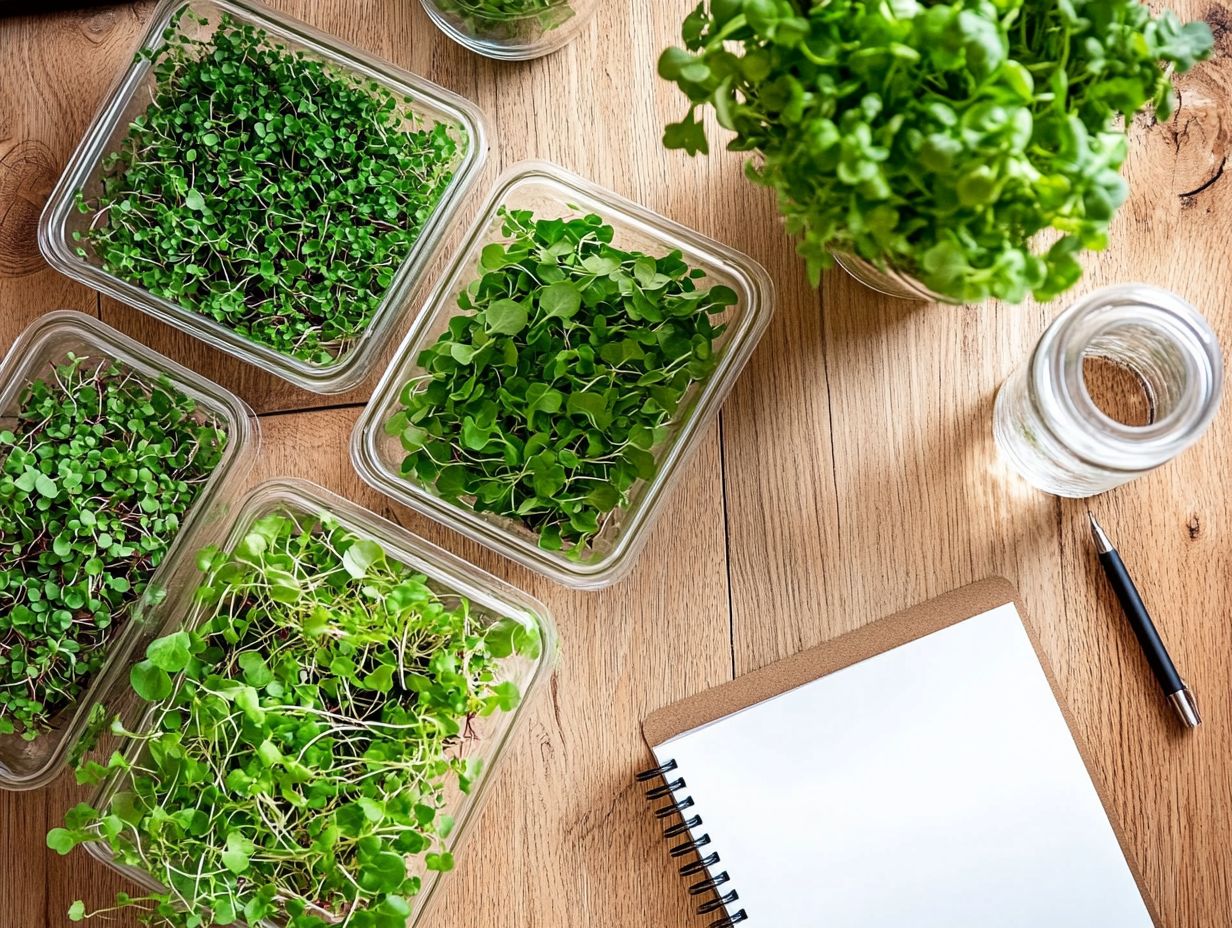 How do I store different microgreen varieties?