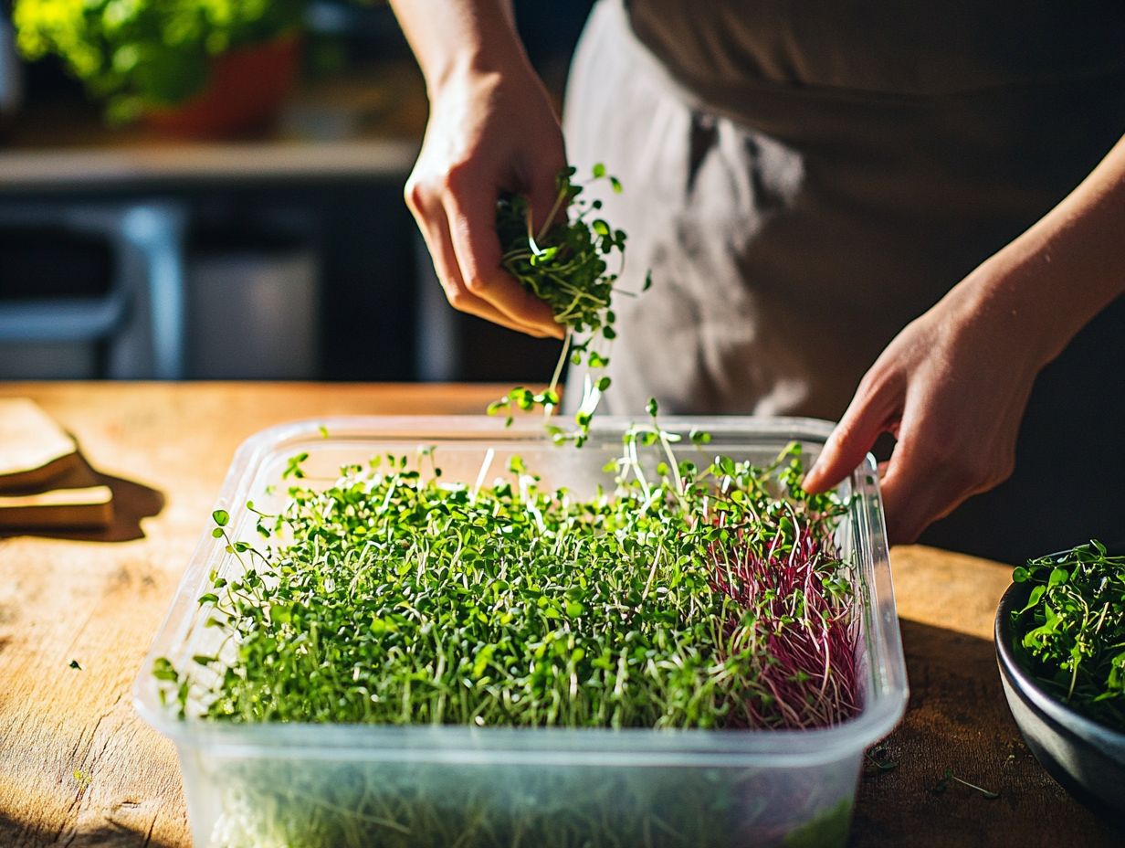 Microgreens storage at room temperature