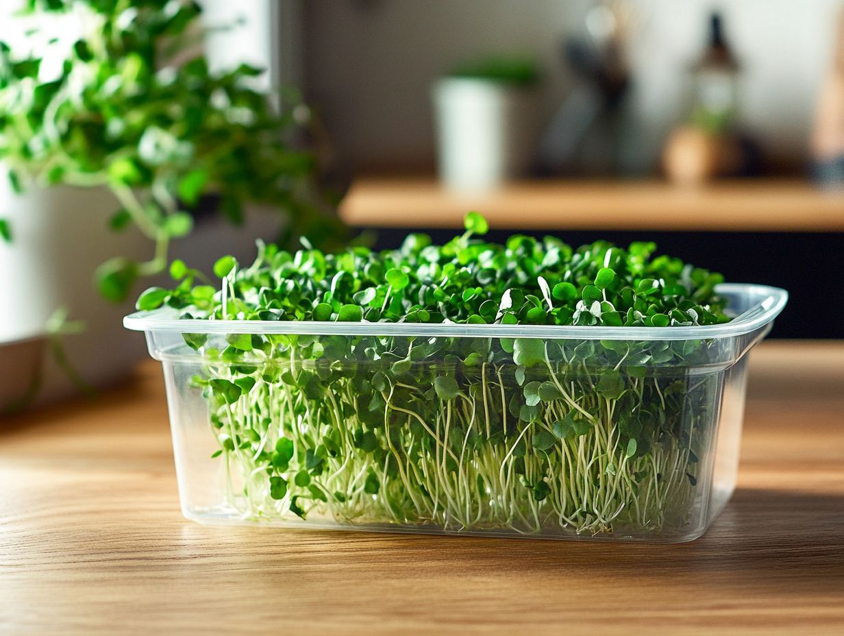 Perforated trays and breathable containers for storing microgreens