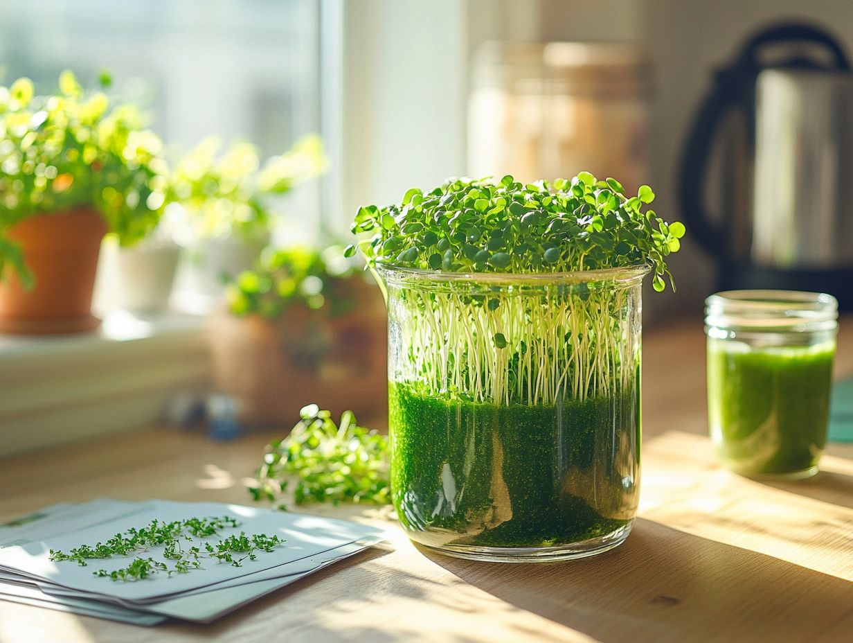 Freezing microgreens for smoothies