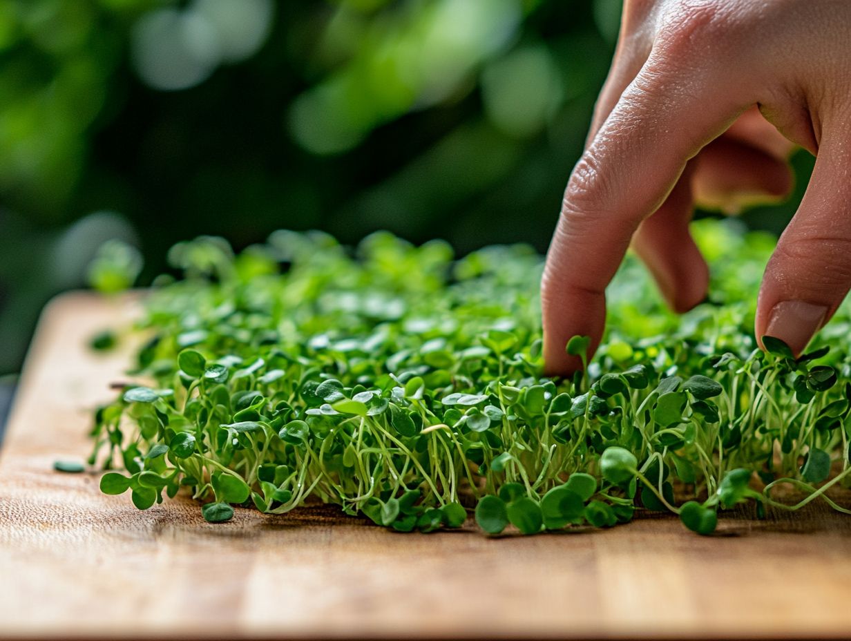 Visual guide to identifying fresh microgreens