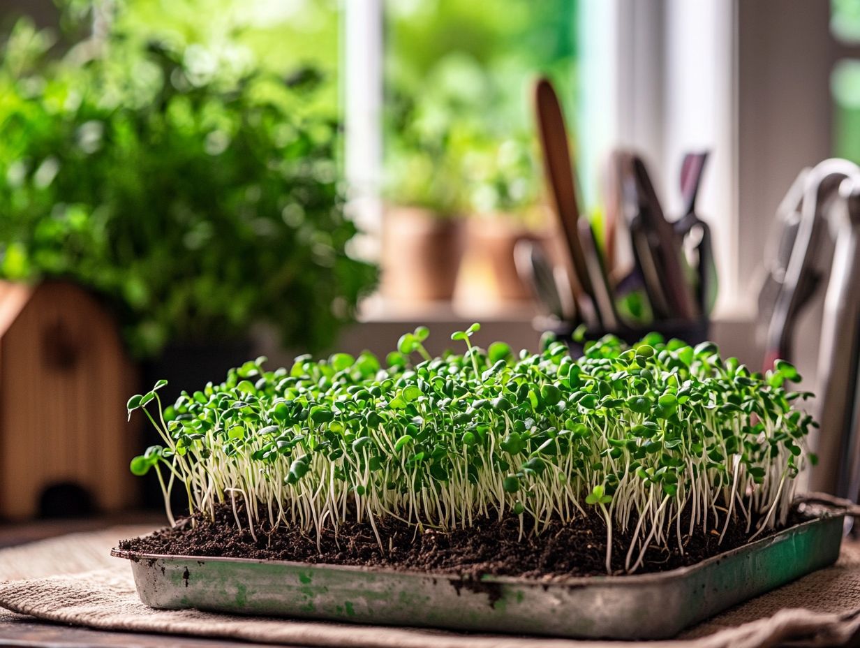 Image showing proper growing conditions for microgreens