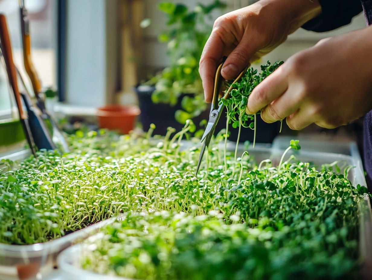 What is a snipping tool and how can it be used for microgreens?