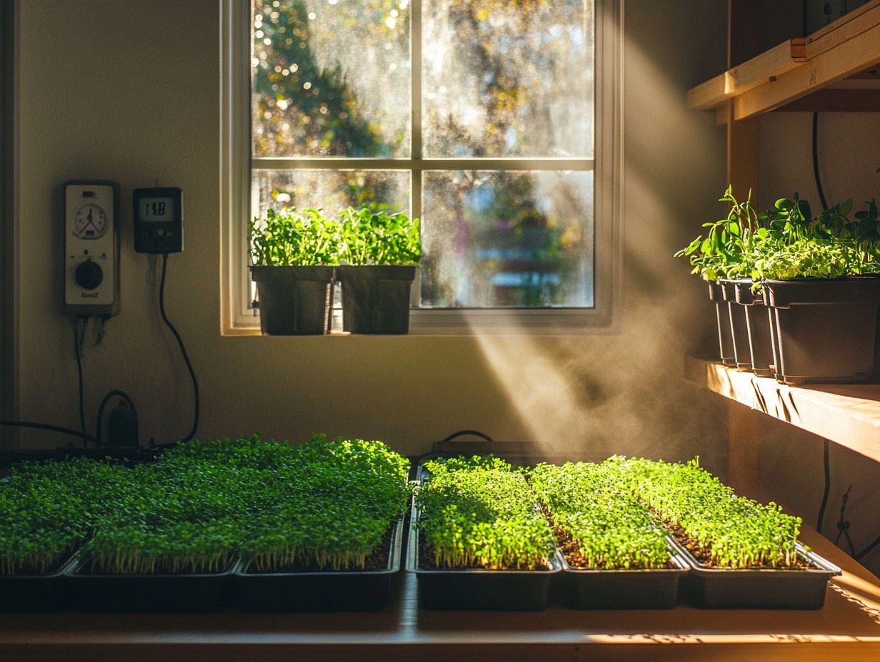 What is climate control and why is it important for microgreen growing?