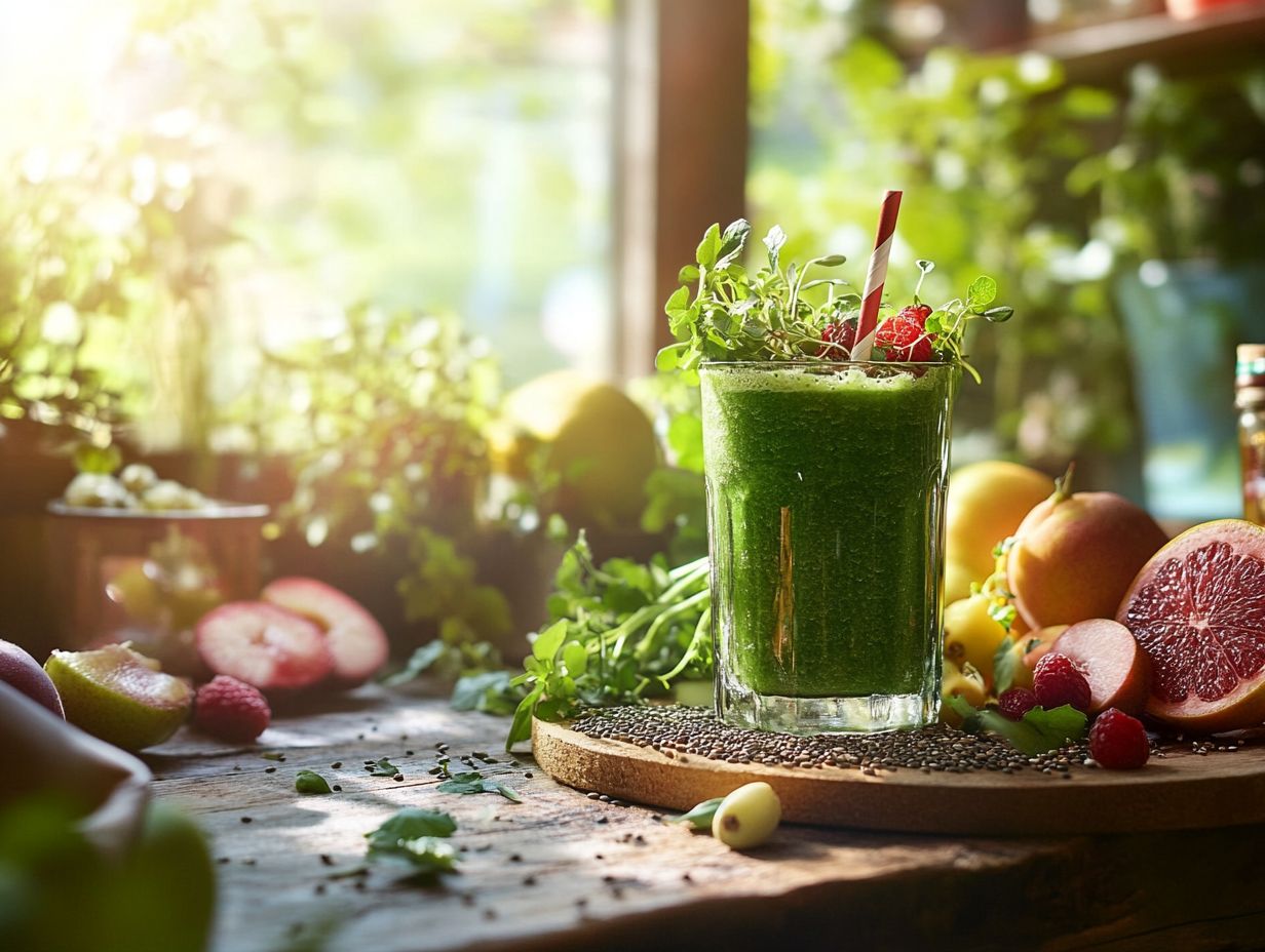 A colorful assortment of microgreens perfect for enhancing your smoothies