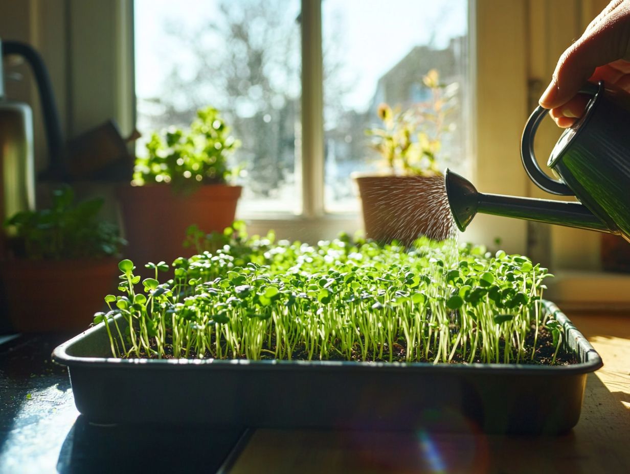 Watering microgreens frequency