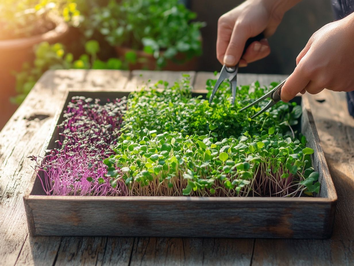 A vibrant assortment of microgreens ready for harvesting