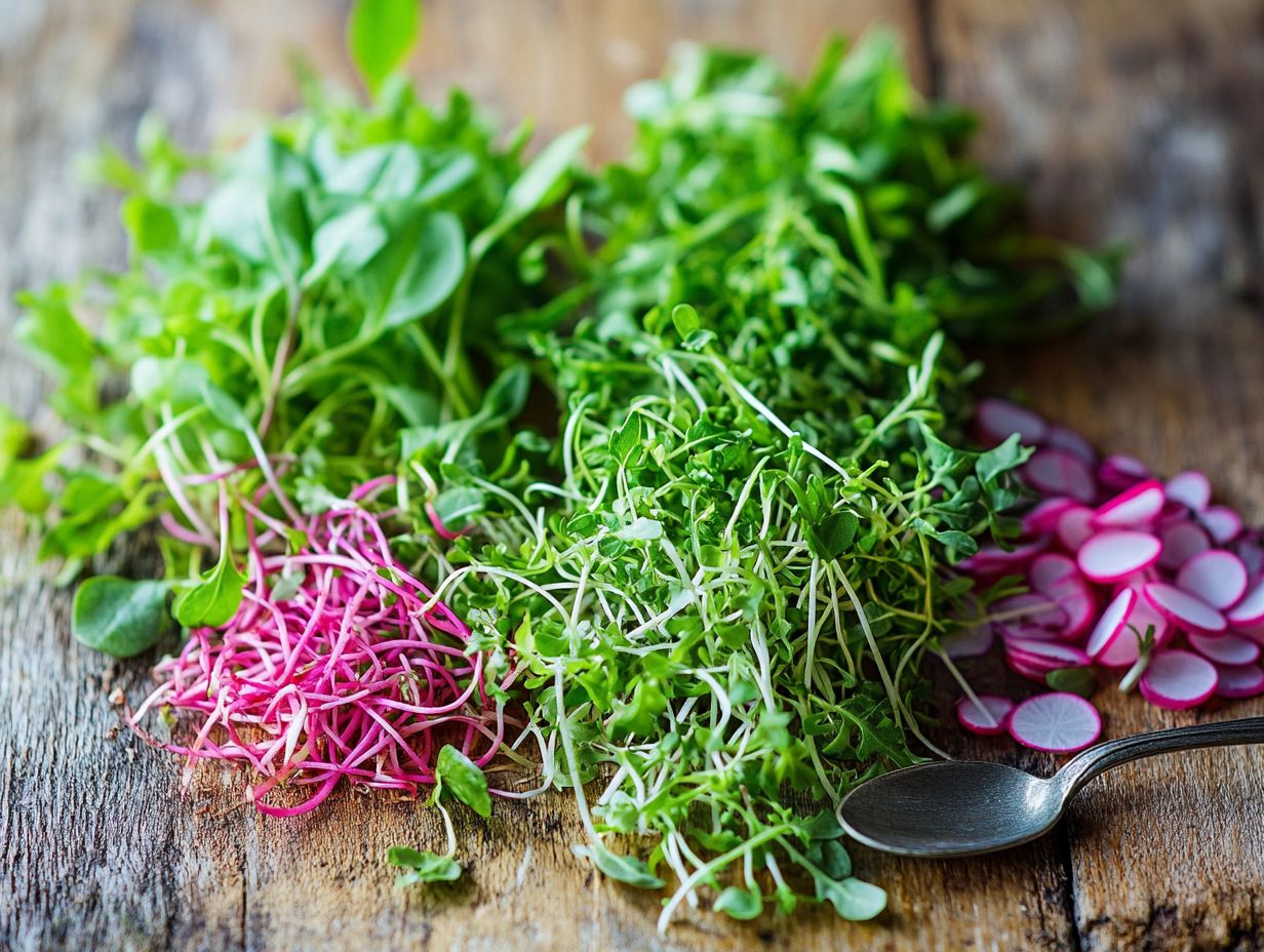 A visual guide to different microgreen varieties