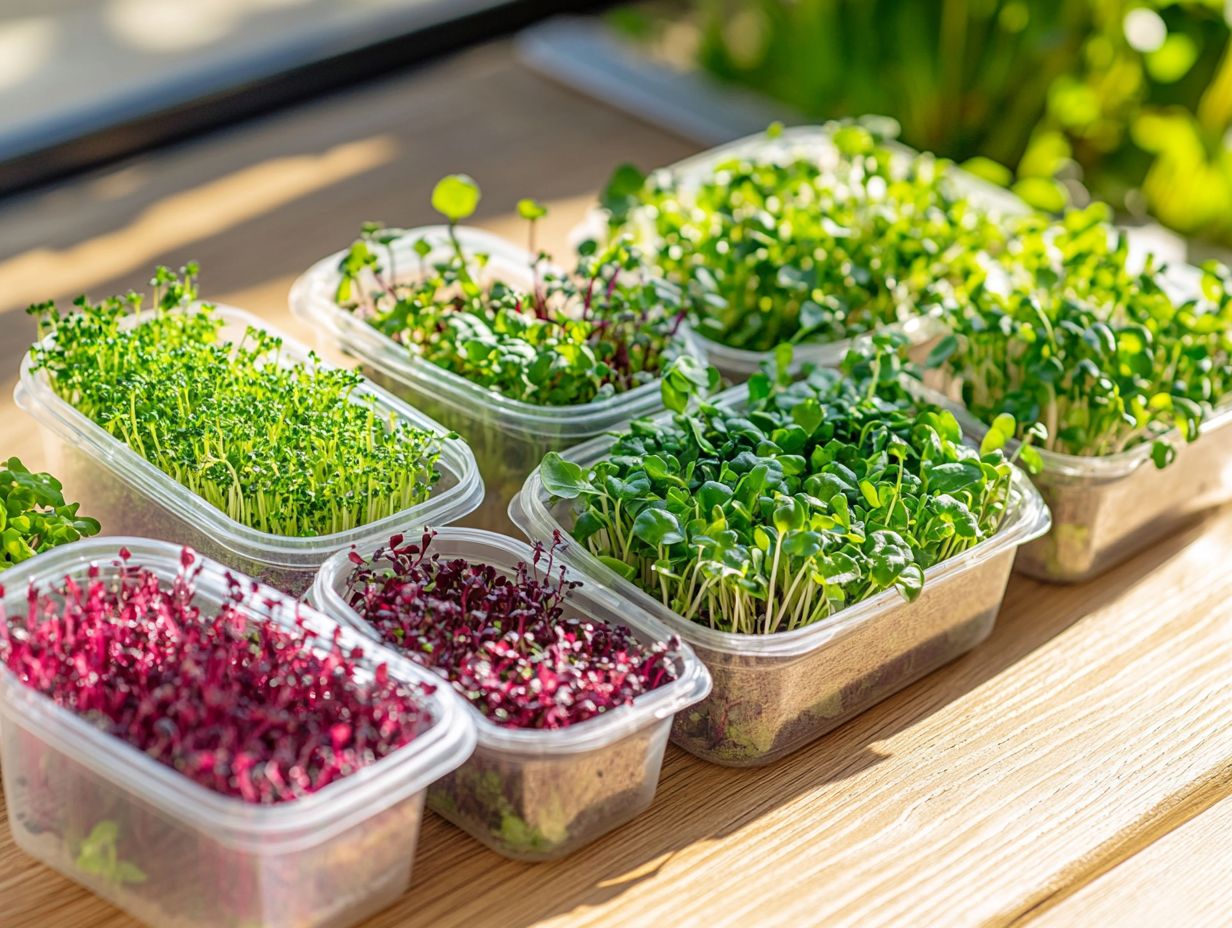 Colorful microgreens adding flavor to a fresh salad