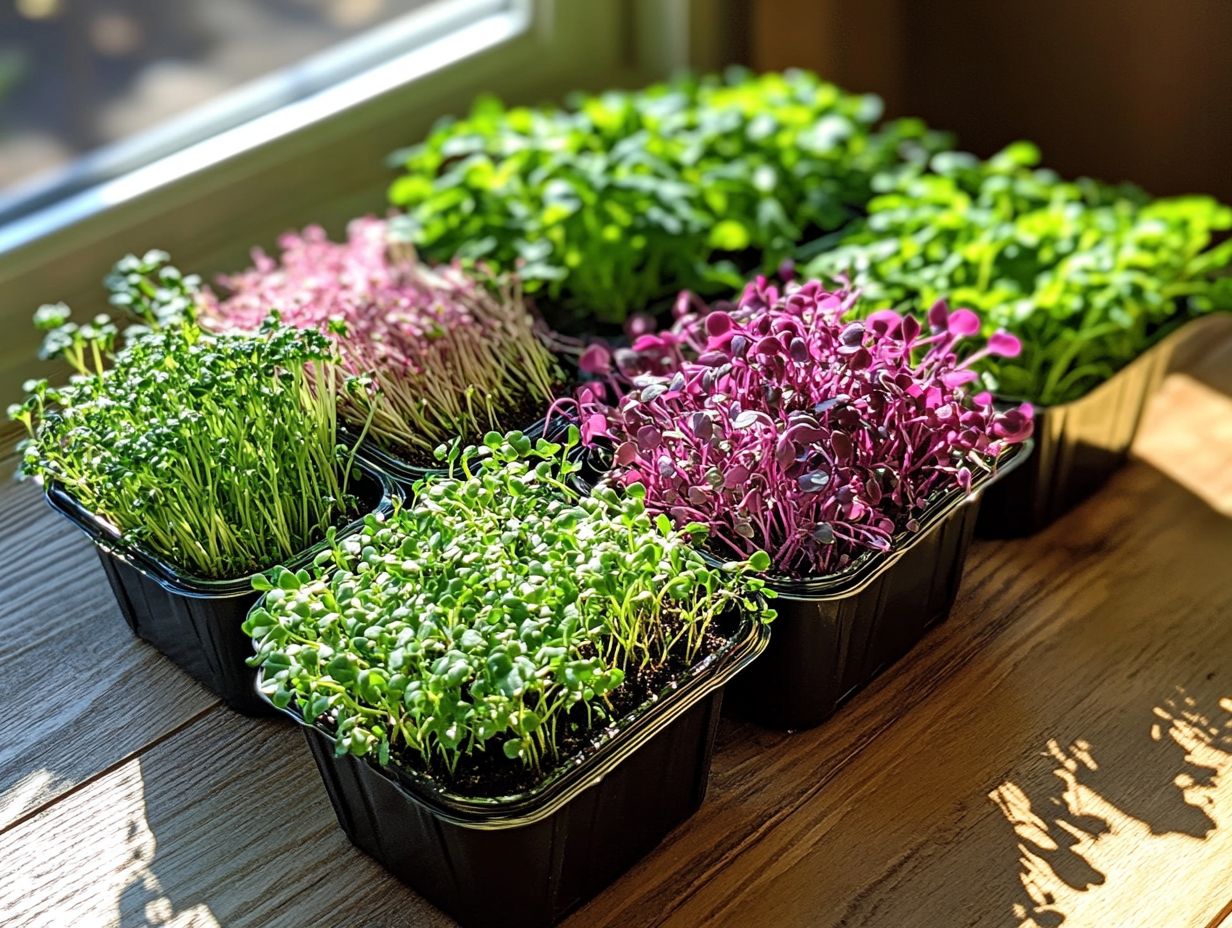 Fresh Radish Microgreens on a plate