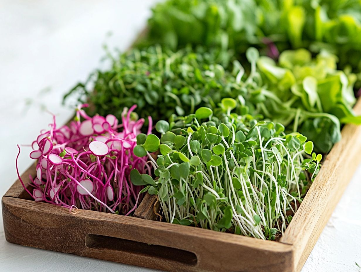 Image showing various types of microgreens