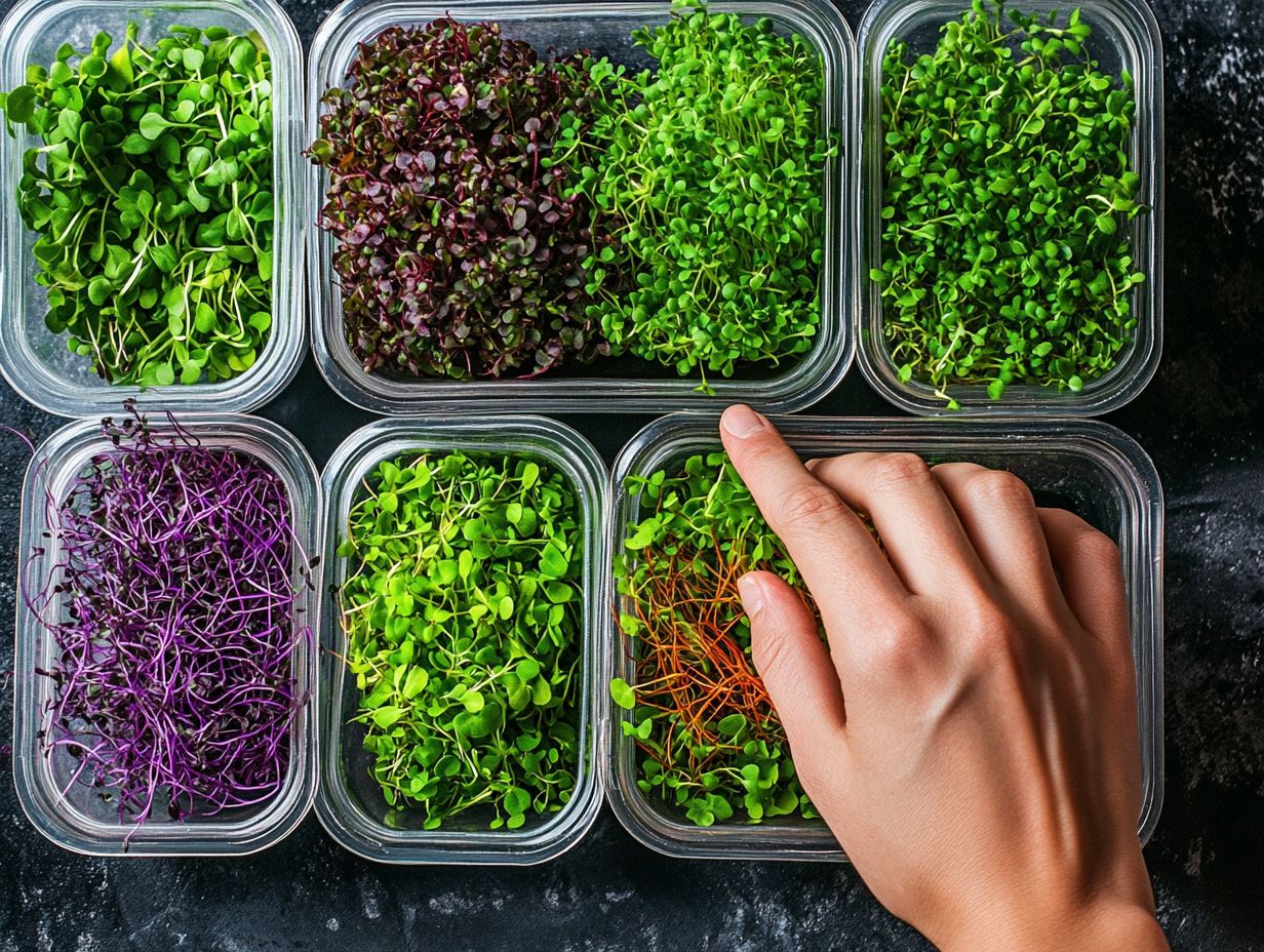 Illustration of microgreens' nutritional benefits