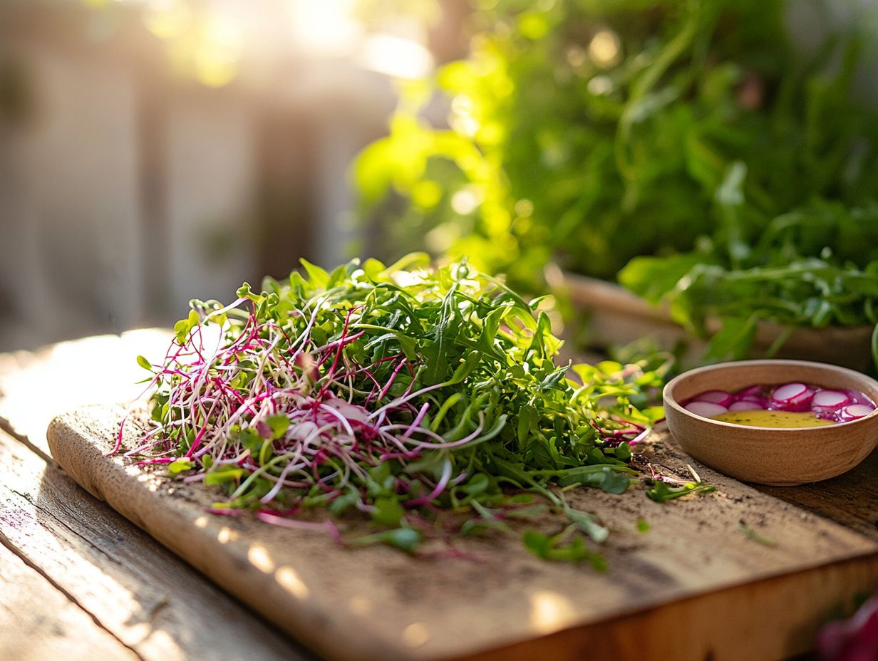 Visual summary of the benefits of microgreens for pregnant women.