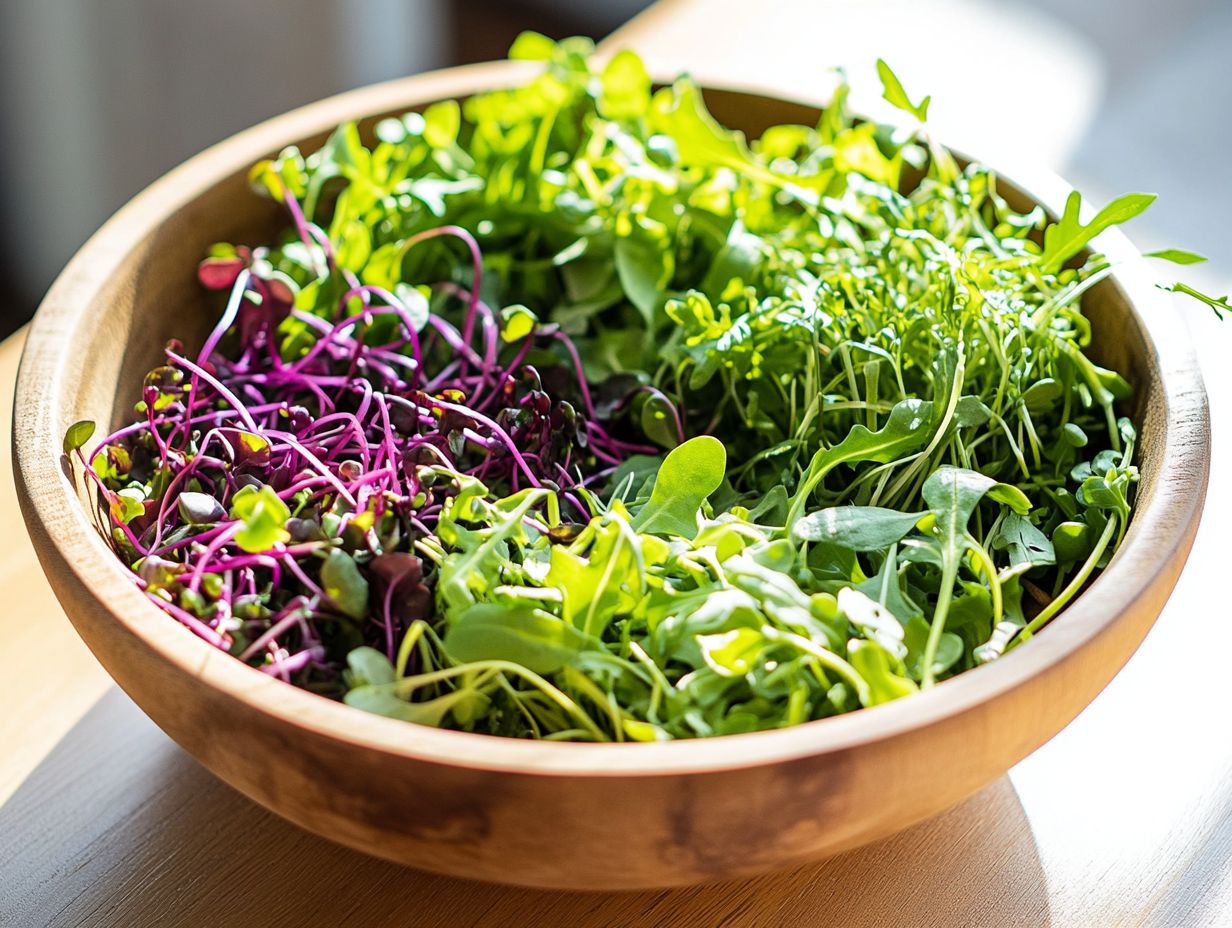 Vibrant microgreens enhancing a healthy meal