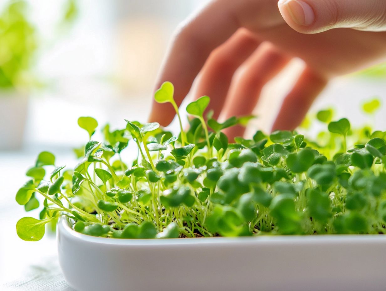 Microgreens on a Table