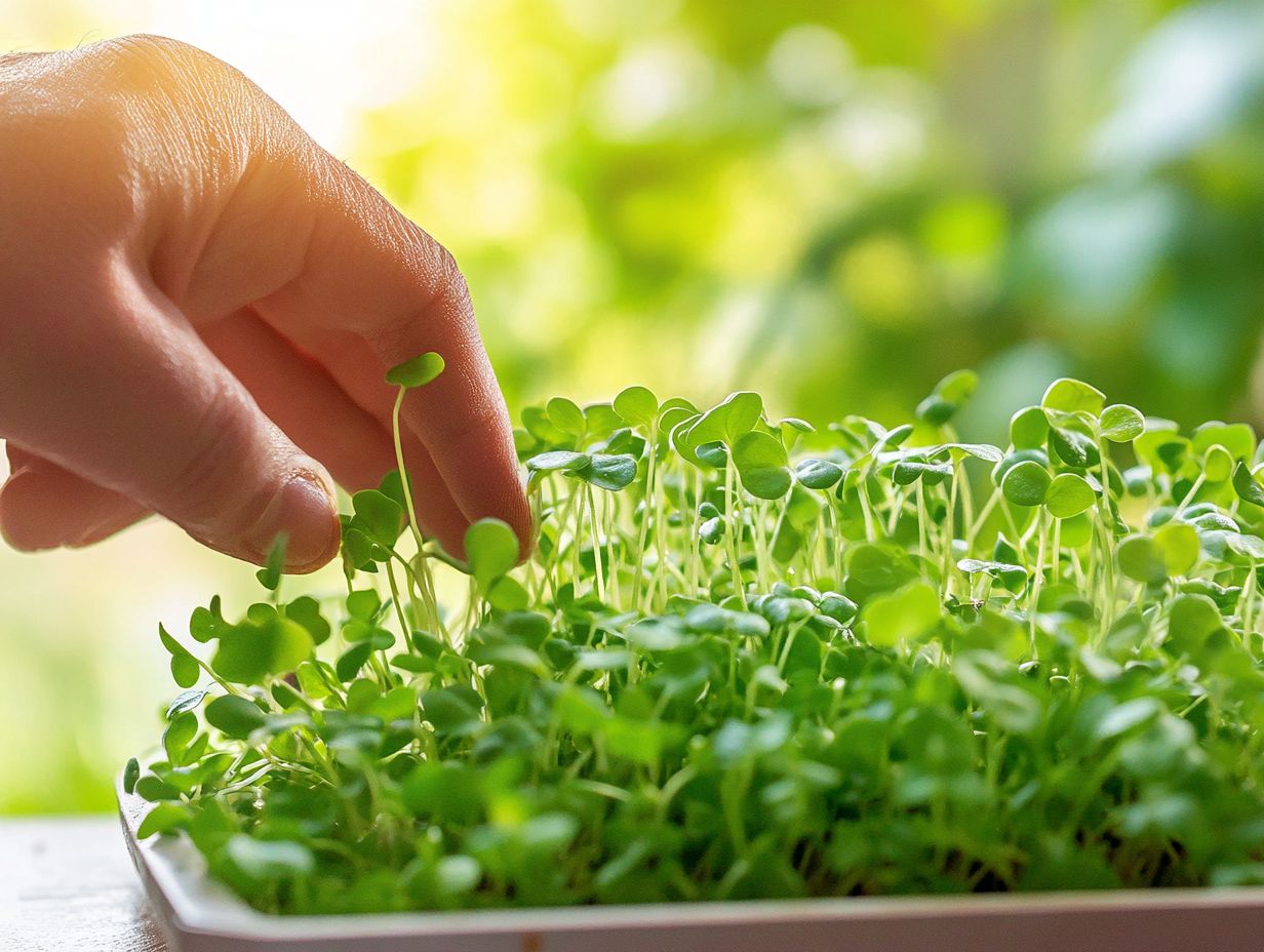 Microgreens on a Table