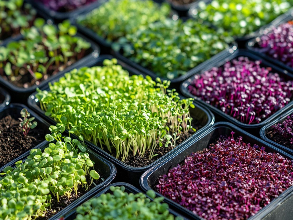 Fresh microgreens variety in a salad