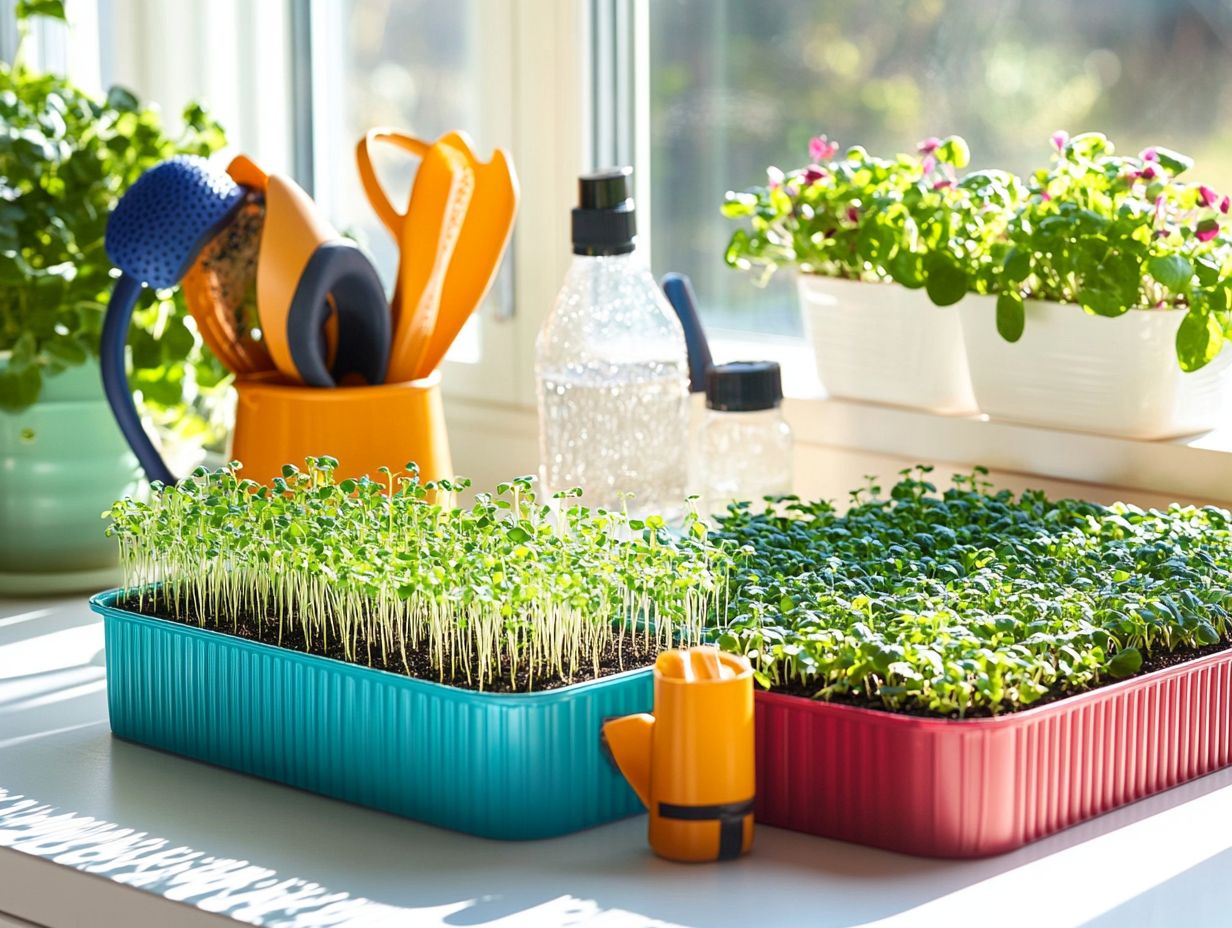 Illustration of a proper ventilation system for healthy microgreens