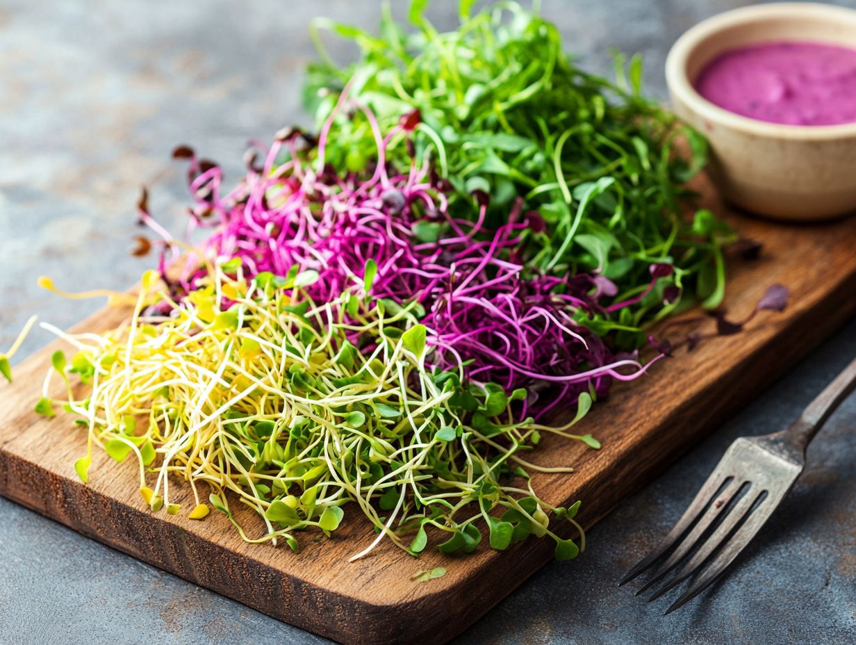 Varieties of microgreens for salads