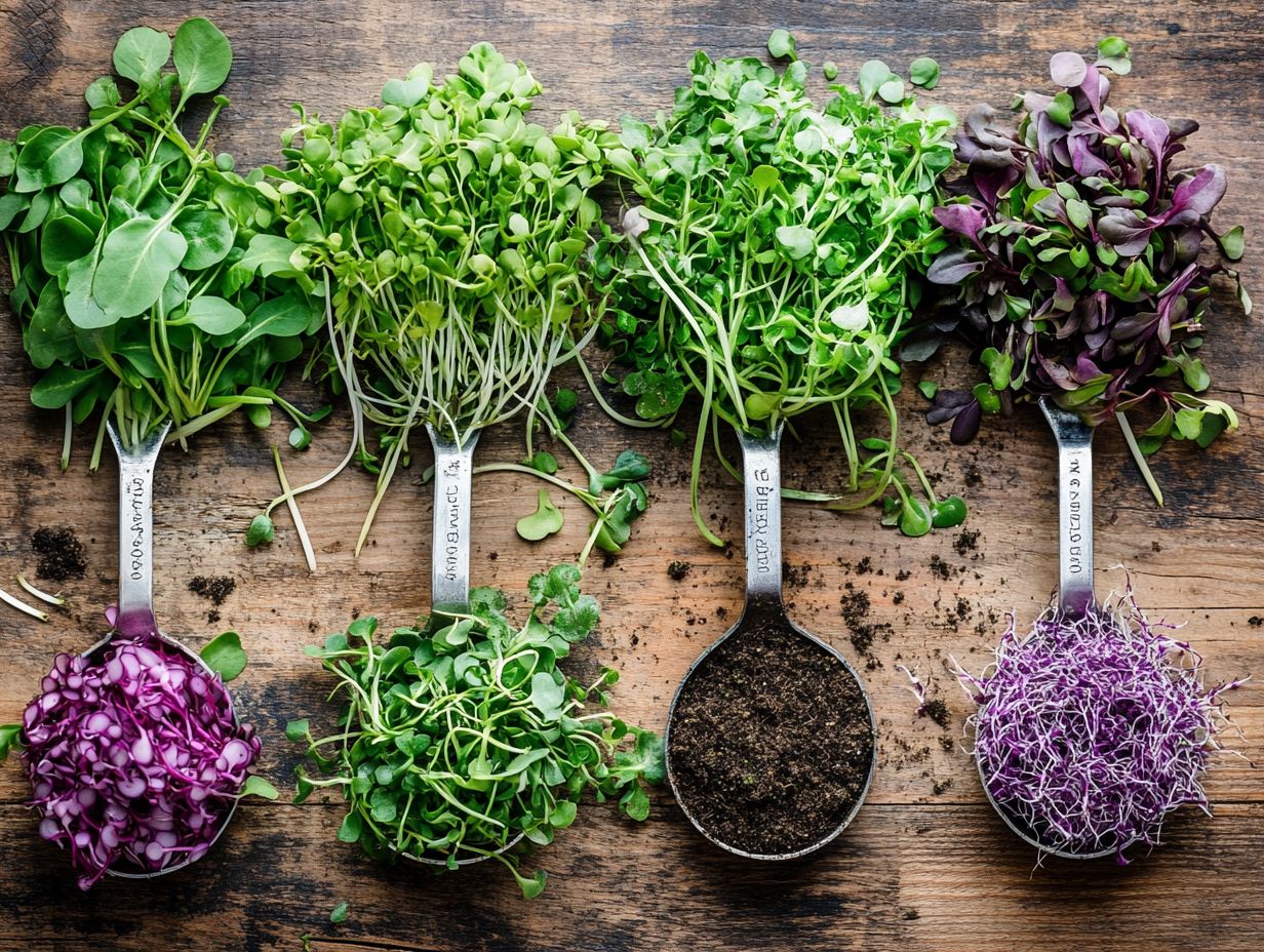 Colorful microgreens used in various recipes for vibrant meals