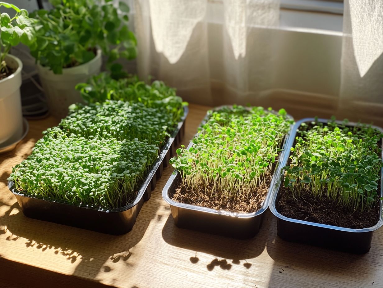 Image depicting Frequently Asked Questions about soil alternatives for growing microgreens.