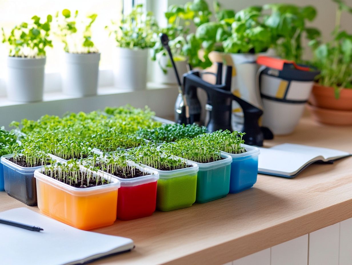 Visual guide on the best ways to store microgreens