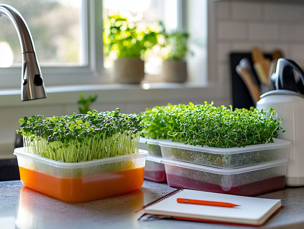 Image showing best practices for storing microgreens