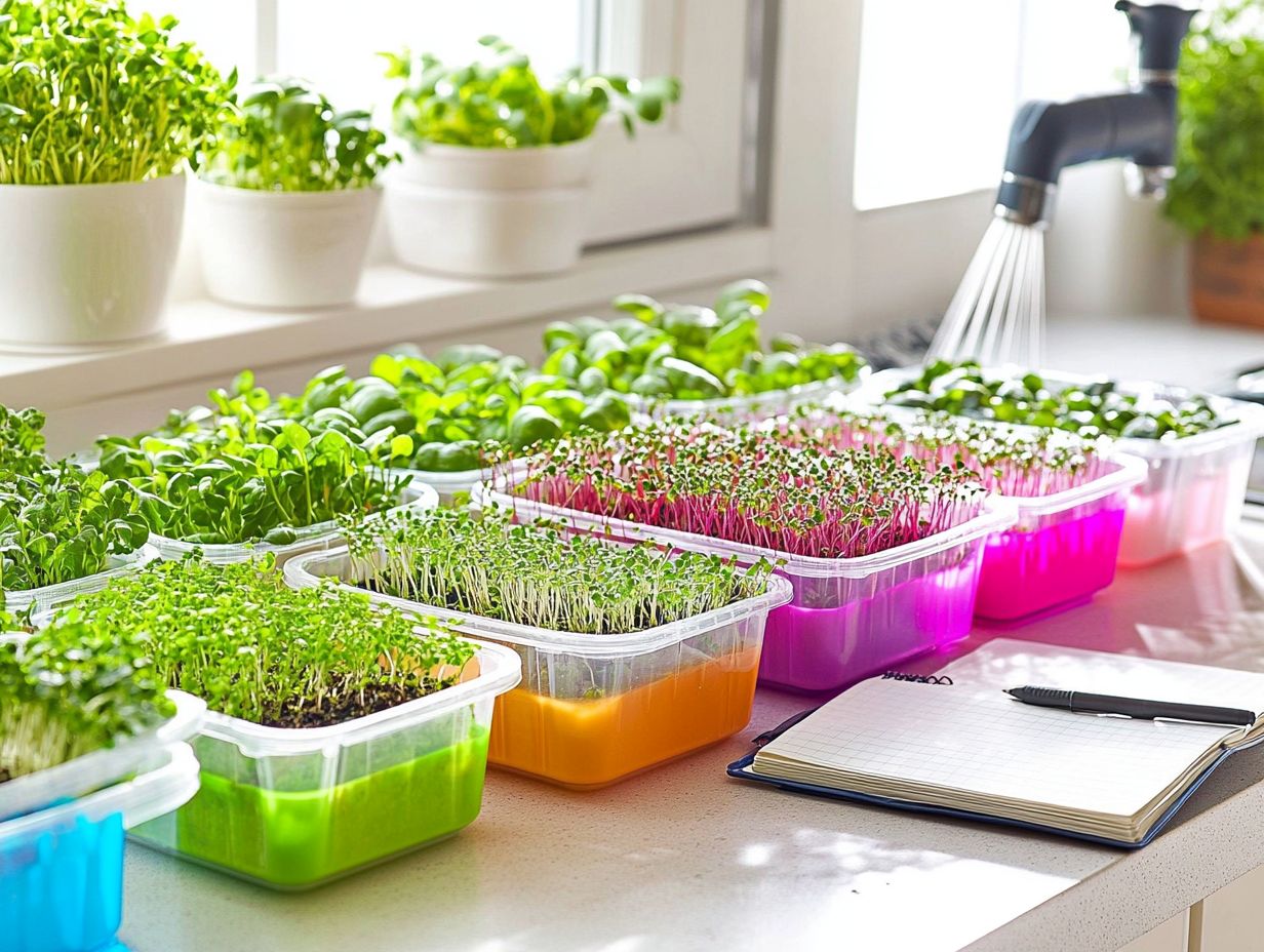 Visual guide on the best ways to store microgreens