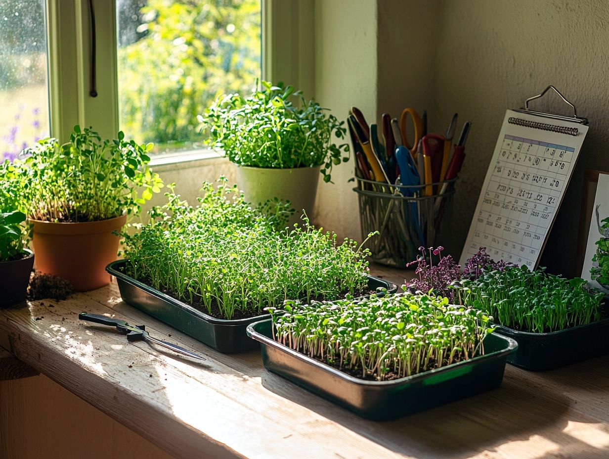 What are microgreens and why are they beneficial to grow year-round?