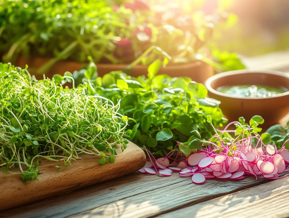 Comparison of microgreens and full-grown vegetables