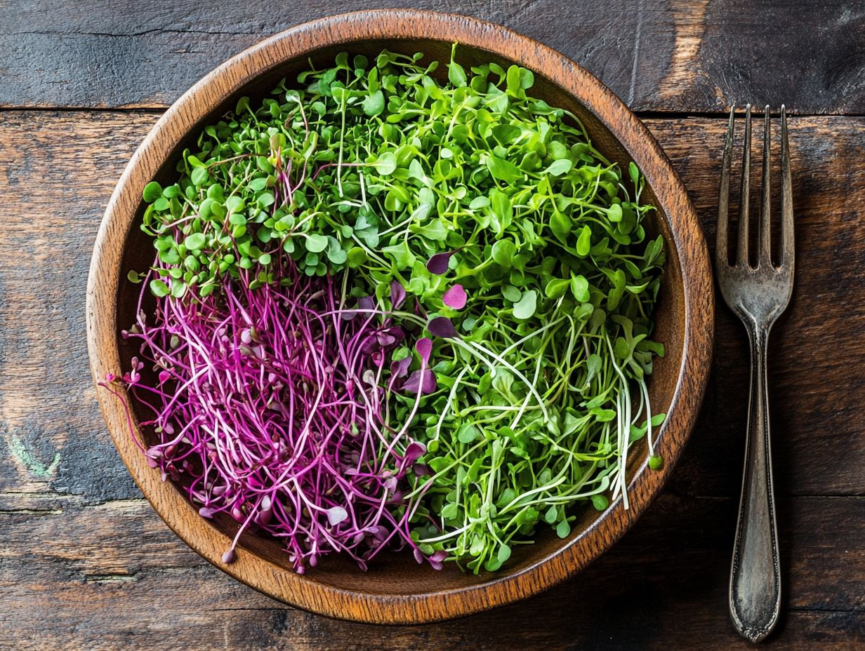 An infographic illustrating the benefits of eating microgreens