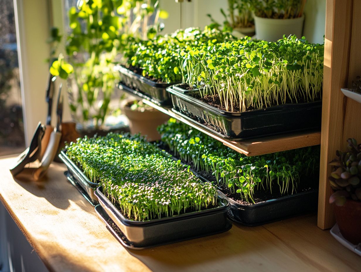 A colorful selection of top microgreen varieties and their health benefits