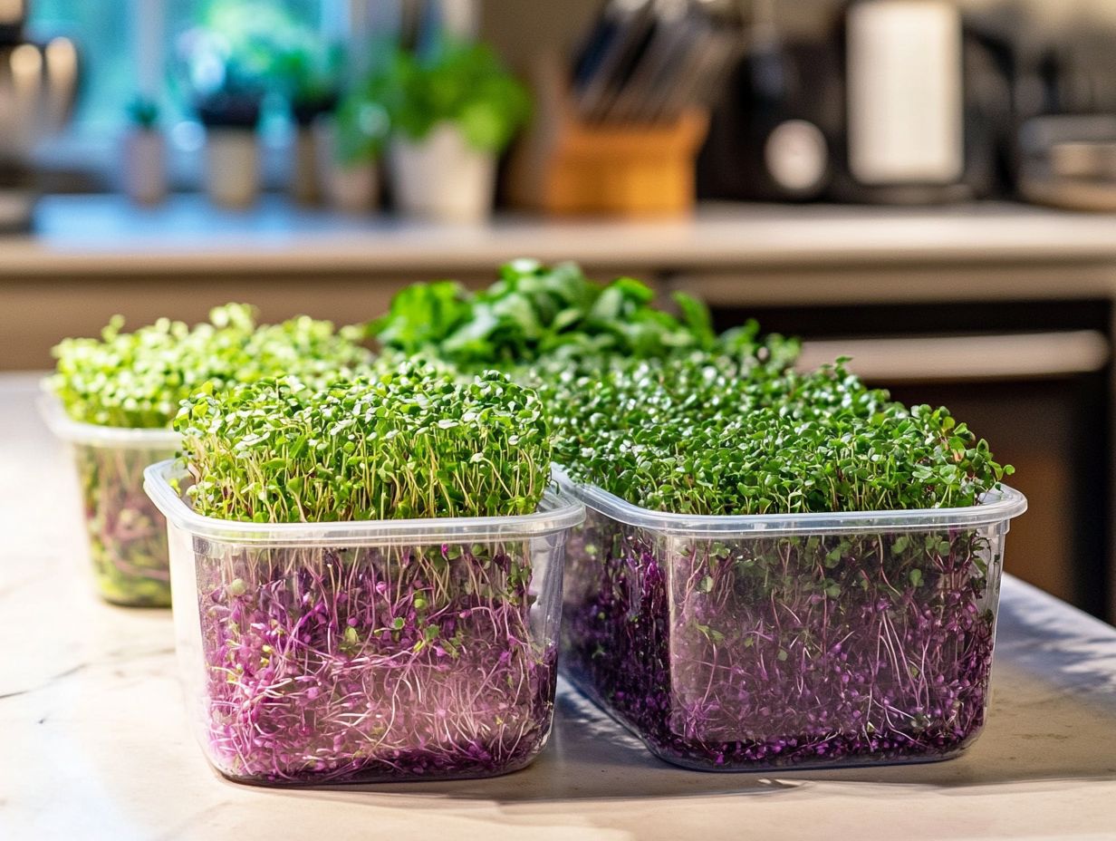 Image showing tips for maximizing the shelf life of microgreens