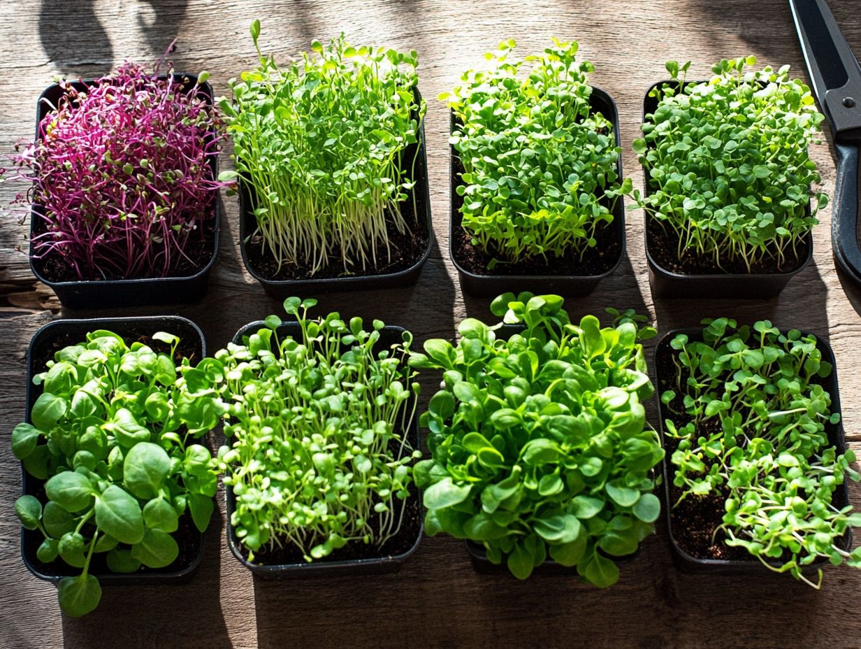 Fresh cilantro microgreens ready for culinary use