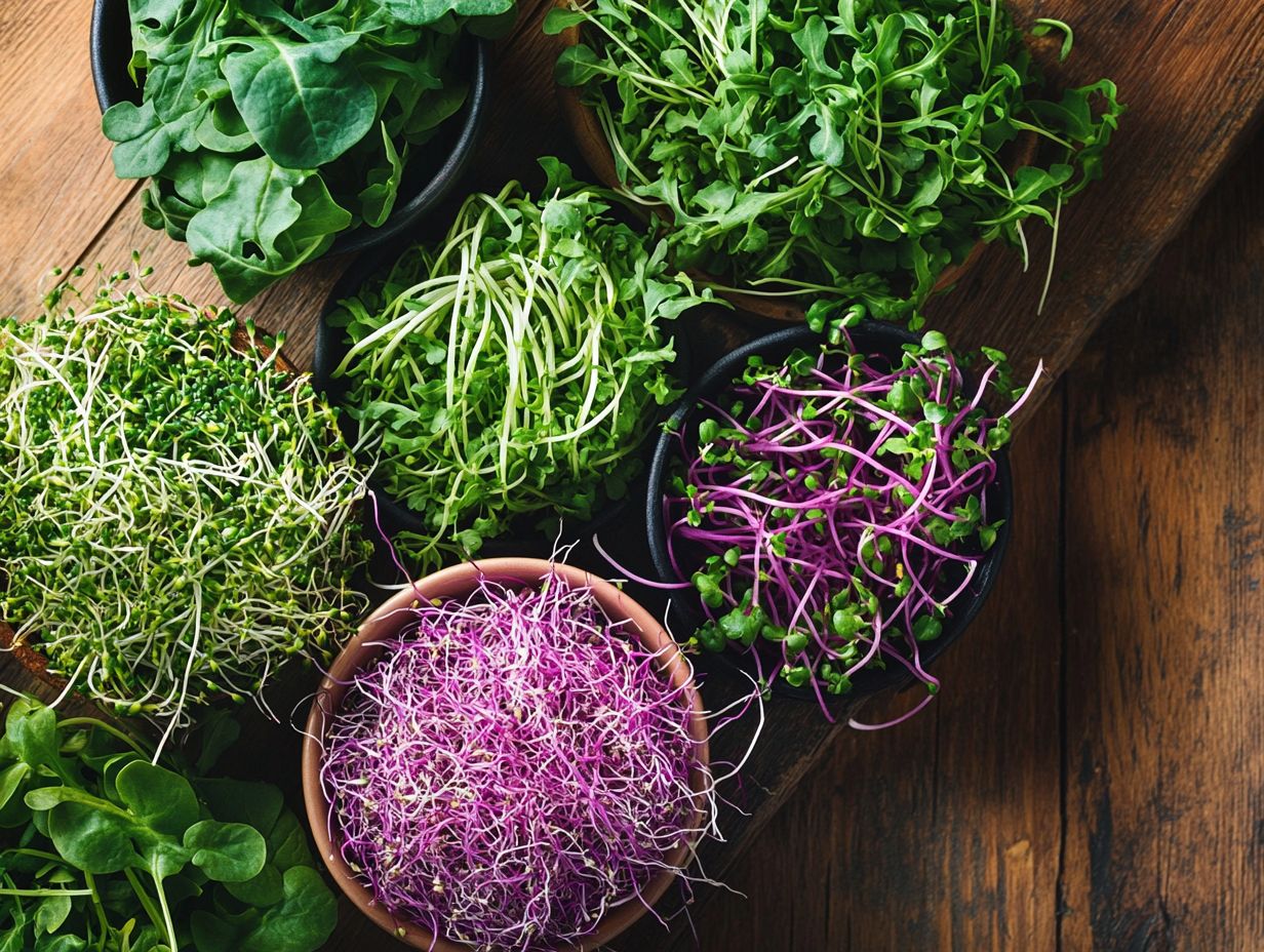 Illustration of the best microgreens for bone health