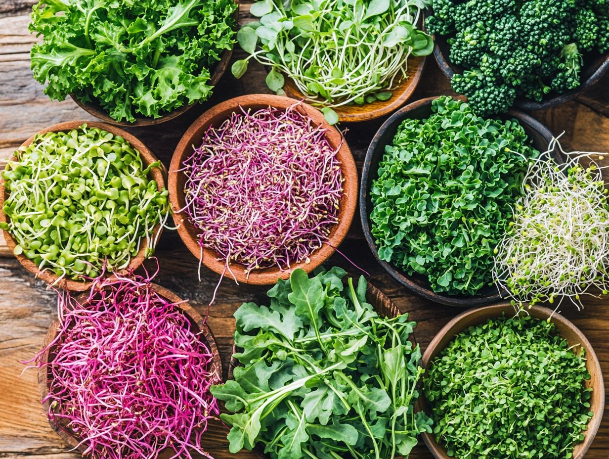 Close-up of sunflower microgreens, showcasing their texture and color