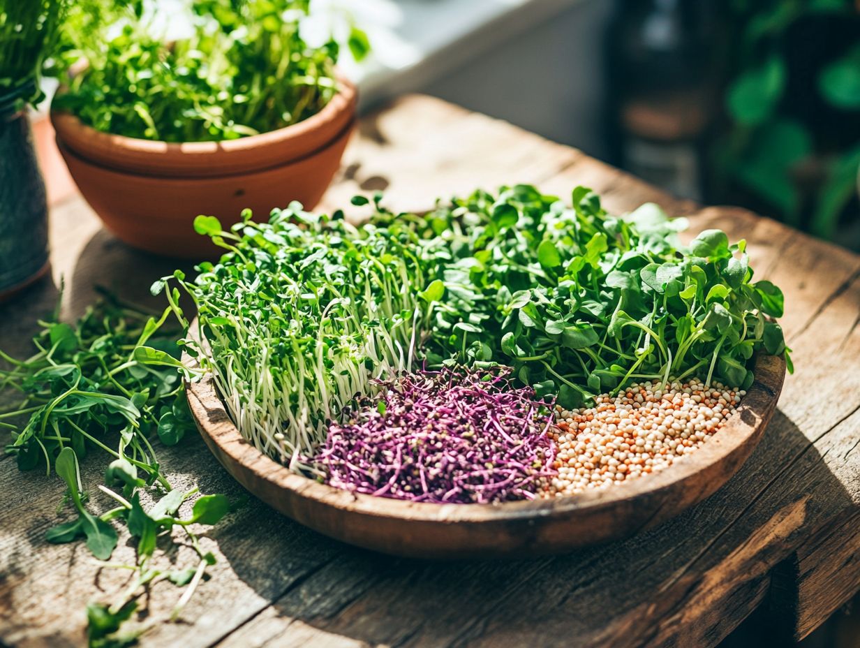 Red Cabbage Microgreens displayed in a vibrant dish