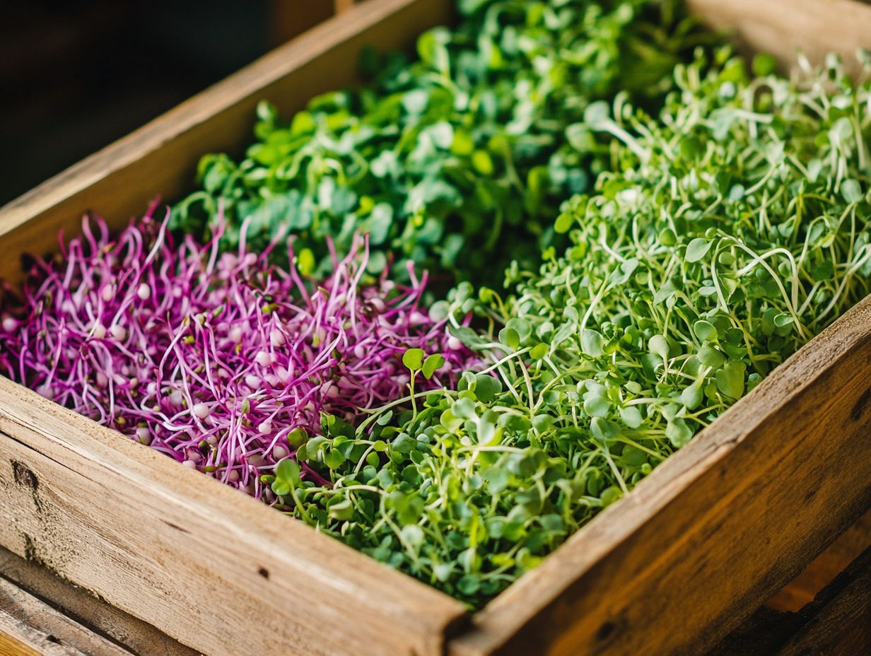 Vibrant microgreens in various dishes for enhanced nutrition