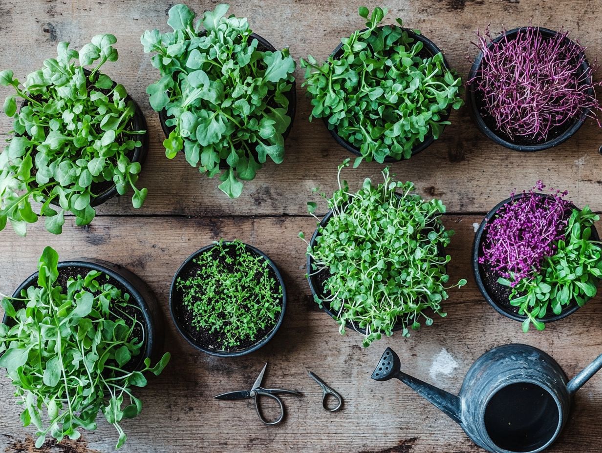 Fresh Dill Microgreens ready for harvest