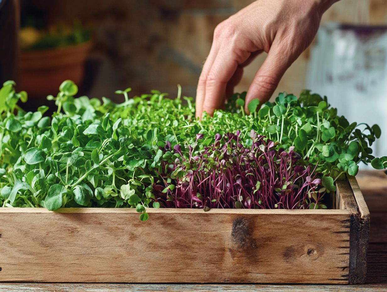 Fresh and Nutritious Spinach Microgreens