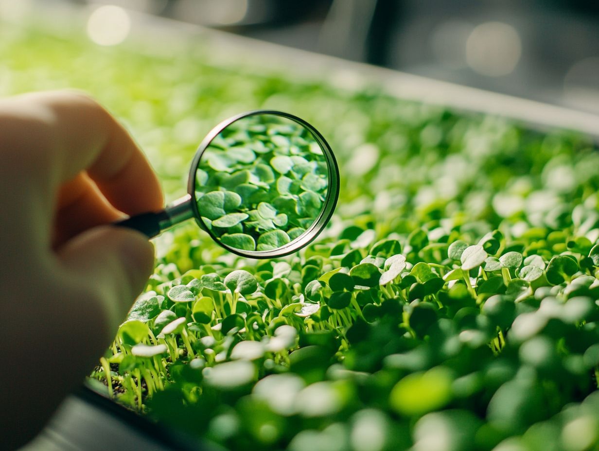 Image illustrating tips for maintaining high-quality microgreens