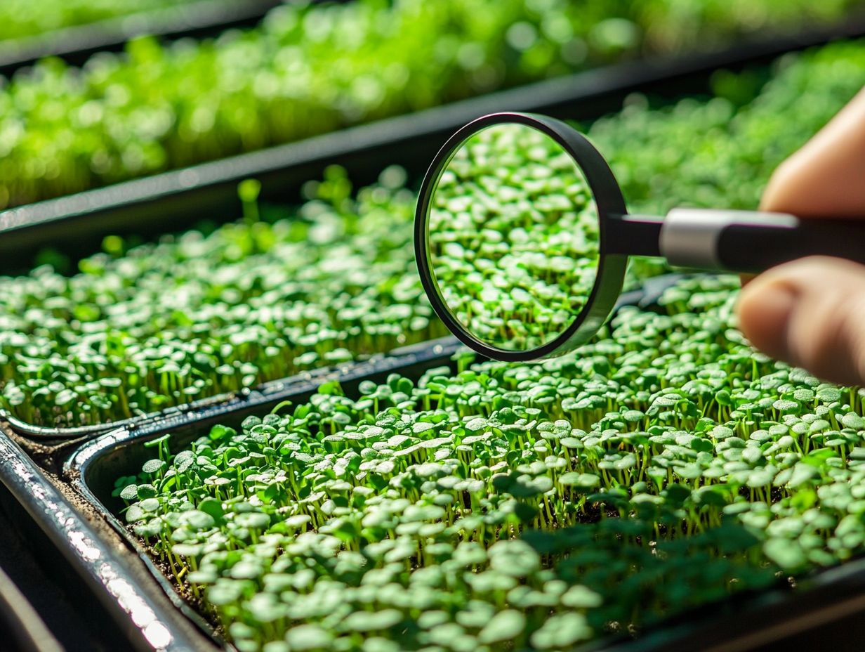 A guide illustrating best practices for microgreen quality control