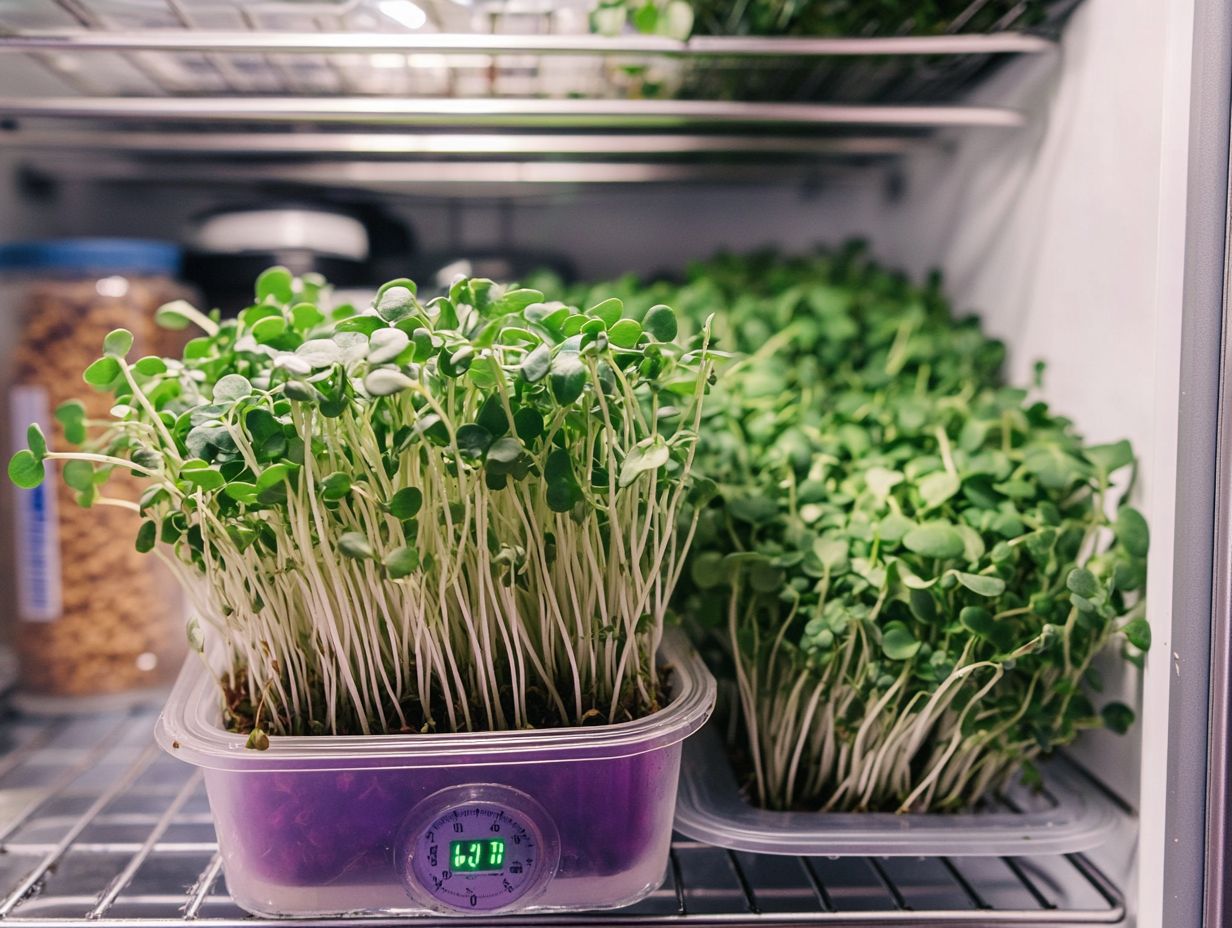 Best storage practices for microgreens.