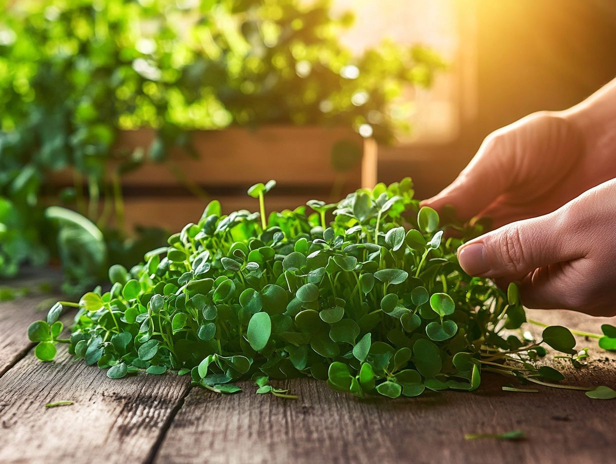 A visual summary of key takeaways about microgreens.