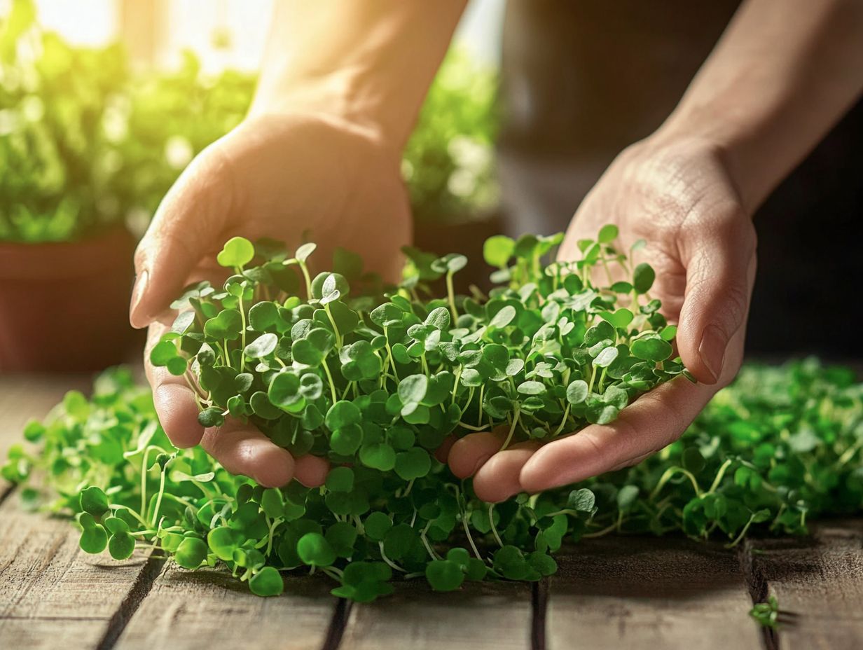 Can microgreens be harvested at any time of day?