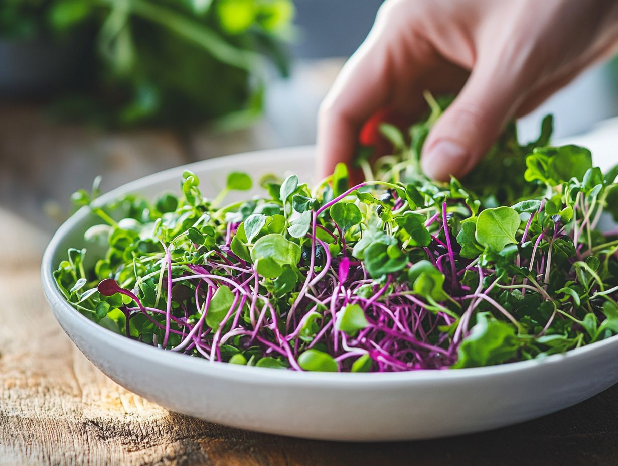 Nutritional comparison of microgreens to other greens