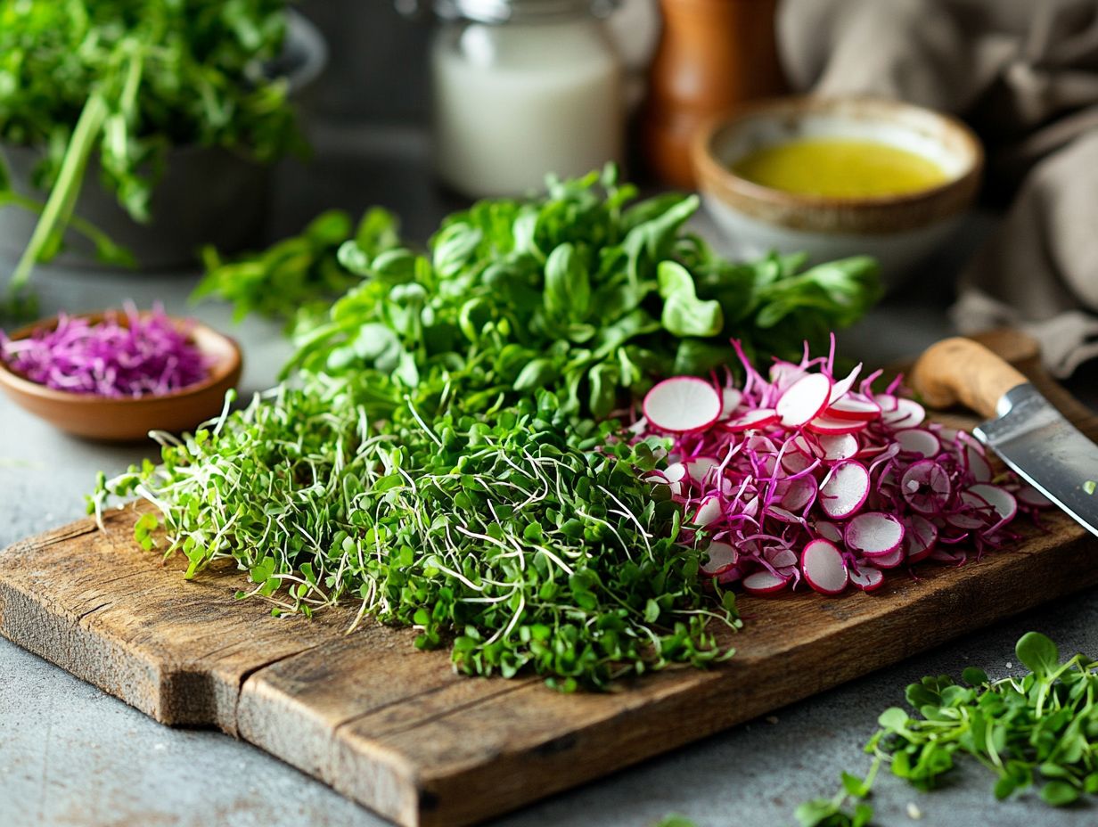 What are microgreens and how have they evolved in cuisine?